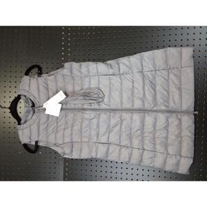 Cozy Chic Women's Long Grey Puffer Vest - Stay Toasty!